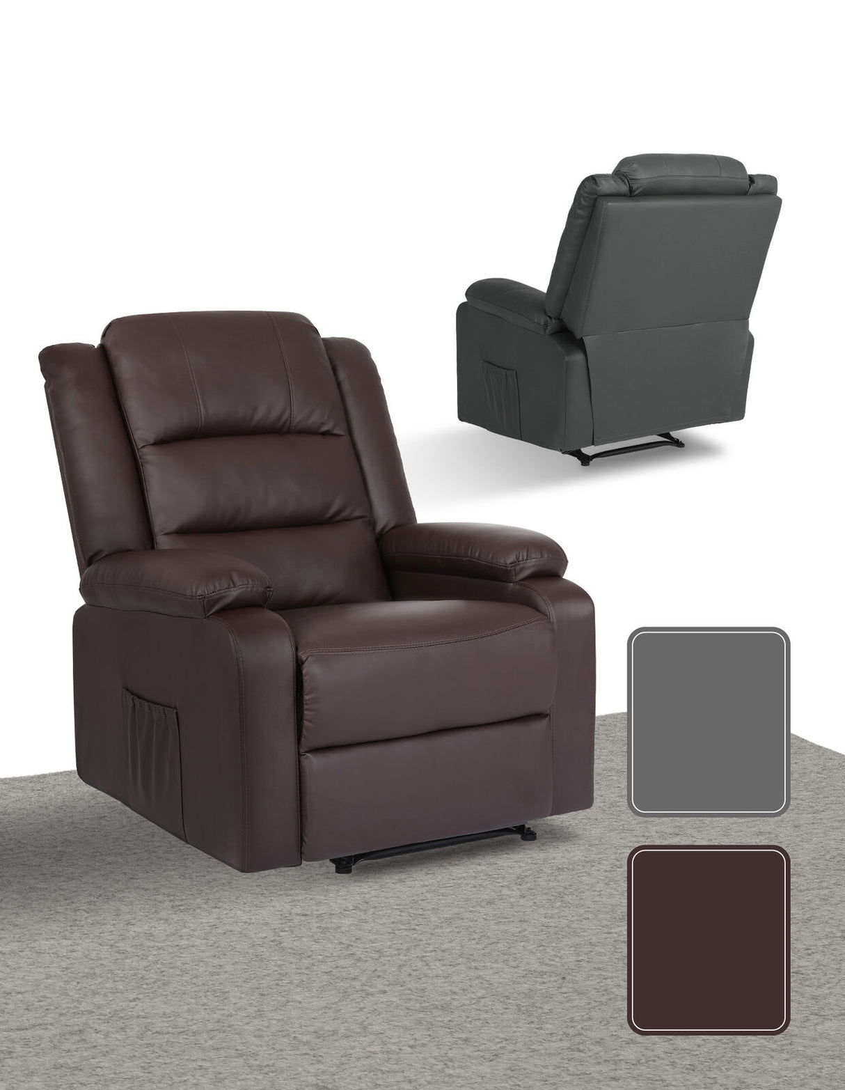 Home Recliner Chair MARLO - Brown