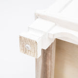 Bedside Table 2 Drawer Vintage Side Table Storage Cabinet Bedroom LYDIA WHITE - Extra Image