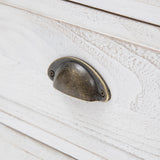 2X Bedside Table 3 Drawer Vintage Side Table Storage Cabinet Bedroom CLARA WHITE - Extra Image