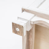Bedside Table 3 Drawer Vintage Side Table Storage Cabinet Bedroom CLARA WHITE - Extra Image
