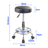 2X Round Salon Stool - BLACK - Extra Image
