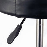 Round Salon Stool - BLACK - Close-Up Angle