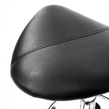 Saddle Salon Stool - BLACK - 45-Degree Angle