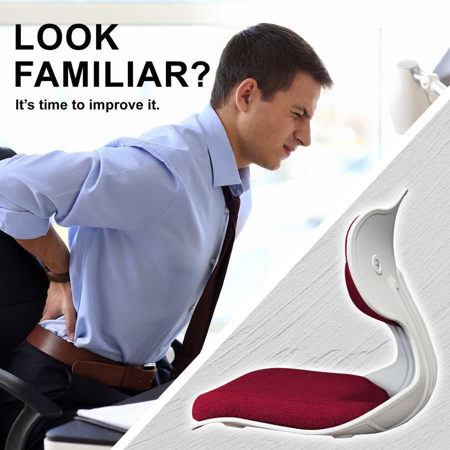 2X Korean Slender Posture Correction Chair - RED