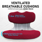 4X Korean Slender Posture Correction Chair - RED