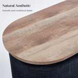 3 Piece Set Coffee Table & Ottoman - BLACK