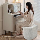 3 Piece Set Coffee Table & Ottoman - CREAM GREY - Extra Image