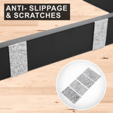 2 X Table Legs Bench Trapezium Metal 45 x 65 x 71cm - BLACK - Low Angle