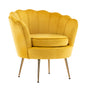 Armchair Velvet Shell Scallop - YELLOW