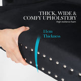 2X French Provincial Velvet with Ring Chair LISSE - BLACK - Extra Image