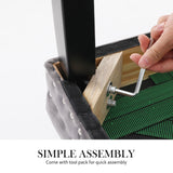 1X French Provincial Velvet with Ring Chair LISSE - GREY - Extra Image