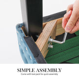 1X French Provincial Velvet with Ring Chair LISSE - NAVY BLUE - Extra Image