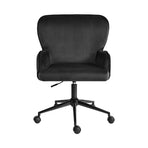 Desk Armchair - Home Office Swivel Chair PLUME - BLACK