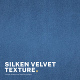 Desk Armchair - Home Office Swivel Chair PLUME - BLUE - Low Angle