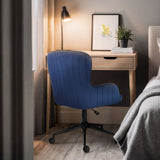 Desk Armchair - Home Office Swivel Chair PLUME - BLUE