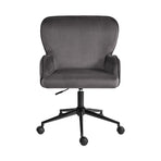 Desk Armchair - Home Office Swivel Chair PLUME - GREY