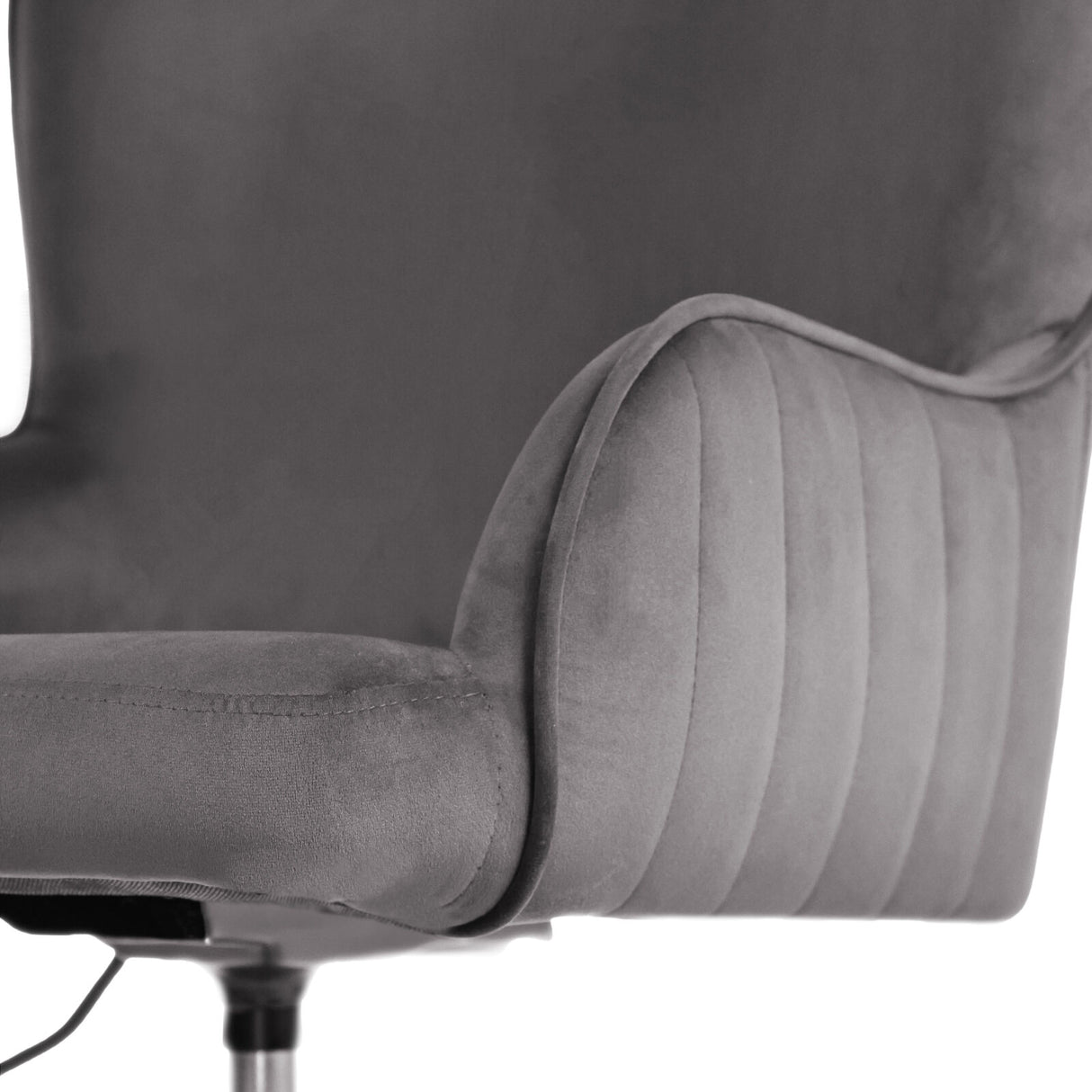 Desk Armchair - Home Office Swivel Chair PLUME - GREY
