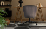 Desk Armchair - Home Office Swivel Chair PLUME - GREY