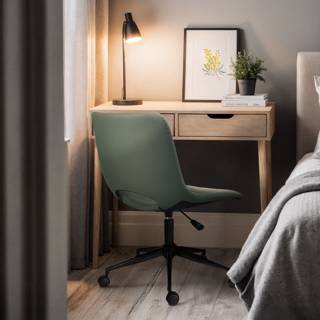 2X Office Desk Chair - PU Leather HALO - GREN