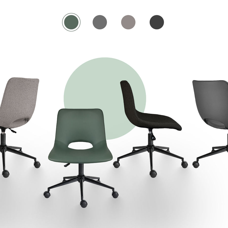 2X Office Desk Chair - PU Leather HALO - GREN