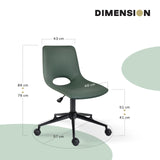 2X Office Desk Chair - PU Leather HALO - GREN - Extra Image
