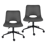 2X Office Desk Chair - PU Leather HALO - GREY