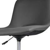 2X Office Desk Chair - PU Leather HALO - GREY - Low Angle