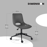 2X Office Desk Chair - PU Leather HALO - GREY