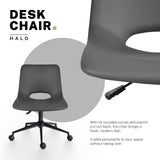 2X Office Desk Chair - PU Leather HALO - GREY