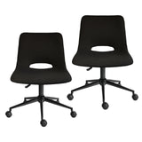 2X Office Desk Chair - Loop Yarn Fabric HALO - BLACK