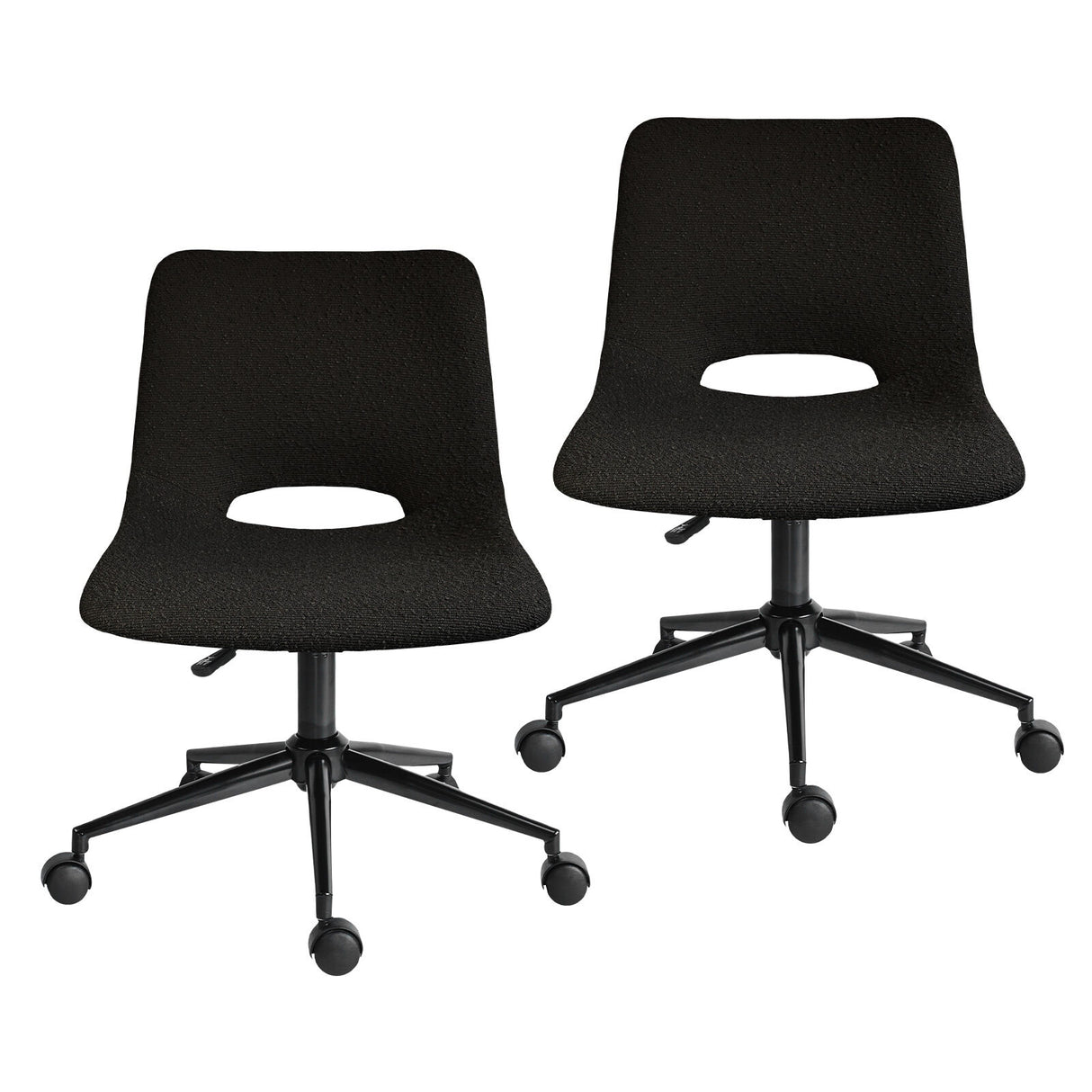 2X Office Desk Chair - Loop Yarn Fabric HALO - BLACK