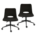 2X Office Desk Chair - Loop Yarn Fabric HALO - BLACK
