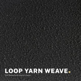 2X Office Desk Chair - Loop Yarn Fabric HALO - BLACK - Extra Image