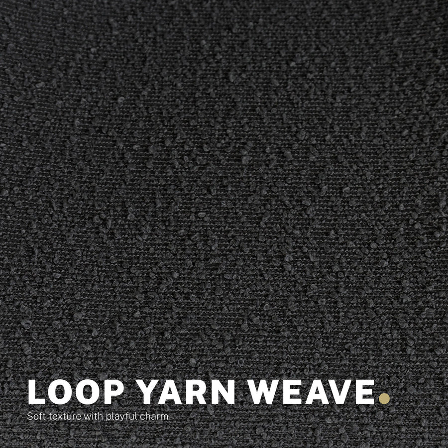 2X Office Desk Chair - Loop Yarn Fabric HALO - BLACK