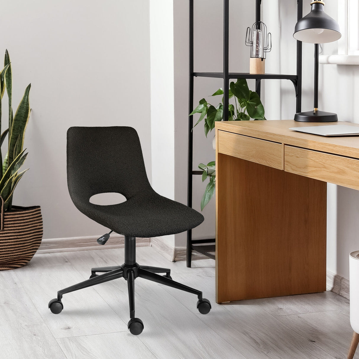 2X Office Desk Chair - Loop Yarn Fabric HALO - BLACK