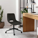 2X Office Desk Chair - Loop Yarn Fabric HALO - BLACK - 45-Degree Angle