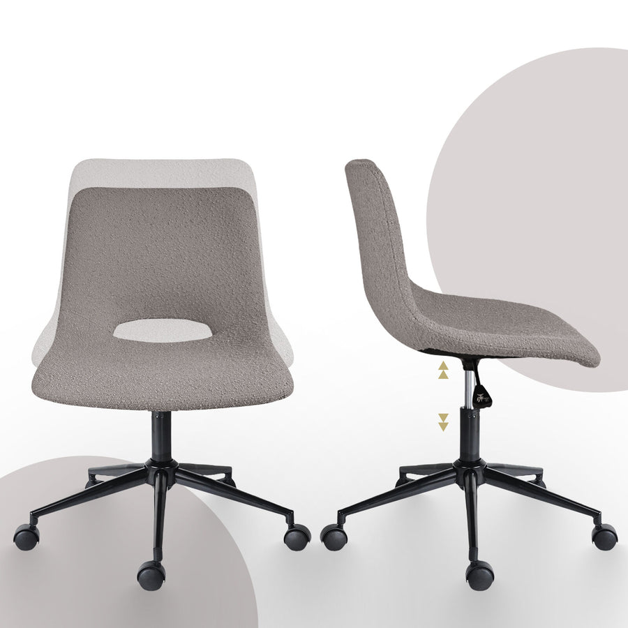 2X Office Desk Chair - Loop Yarn Fabric HALO - GREY
