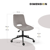2X Office Desk Chair - Loop Yarn Fabric HALO - GREY