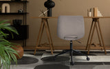 2X Office Desk Chair - Loop Yarn Fabric HALO - GREY - Front View