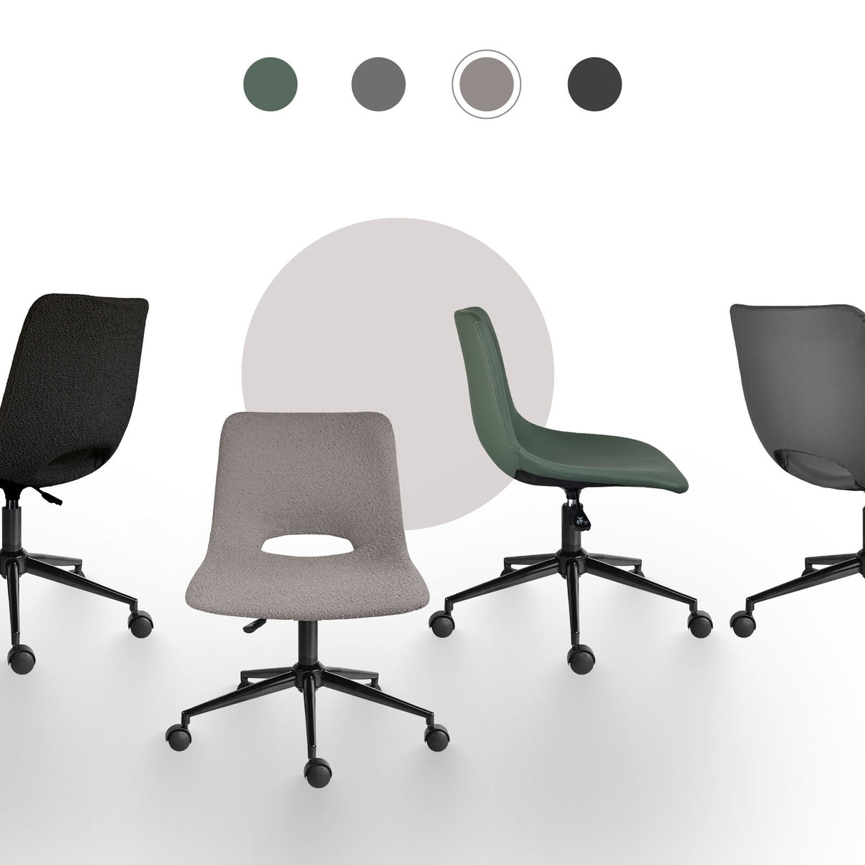 2X Office Desk Chair - Loop Yarn Fabric HALO - GREY