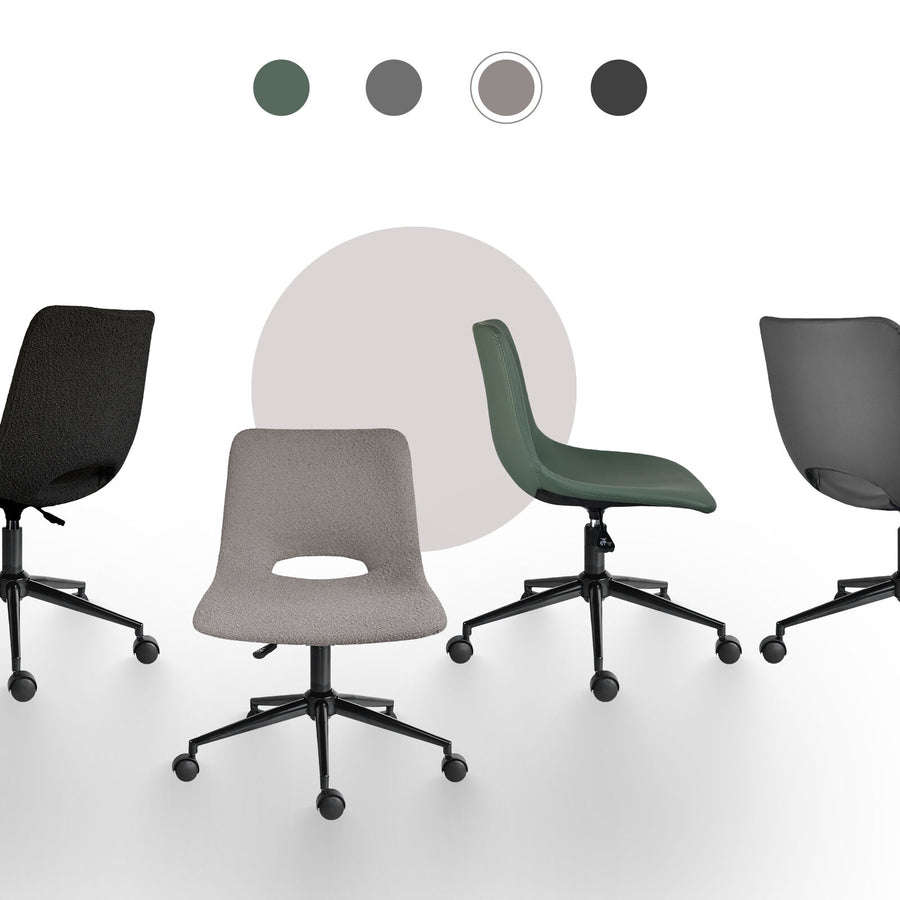 2X Office Desk Chair - Loop Yarn Fabric HALO - GREY