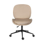Office Desk Chair - Velvet OVOID - PALE KHAKI