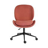 Office Desk Chair - Linen Fabric OVOID - EARTHY RED