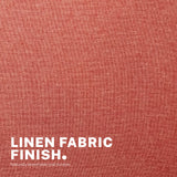 Office Desk Chair - Linen Fabric OVOID - EARTHY RED