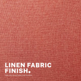 Office Desk Chair - Linen Fabric OVOID - EARTHY RED - Rear View