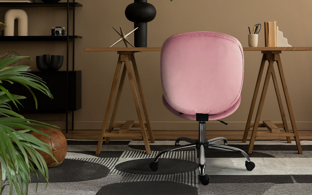 Office Desk Chair - Velvet OVOID - PINK
