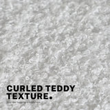 Office Desk Chair - Teddy Boucle OVOID - WHITE