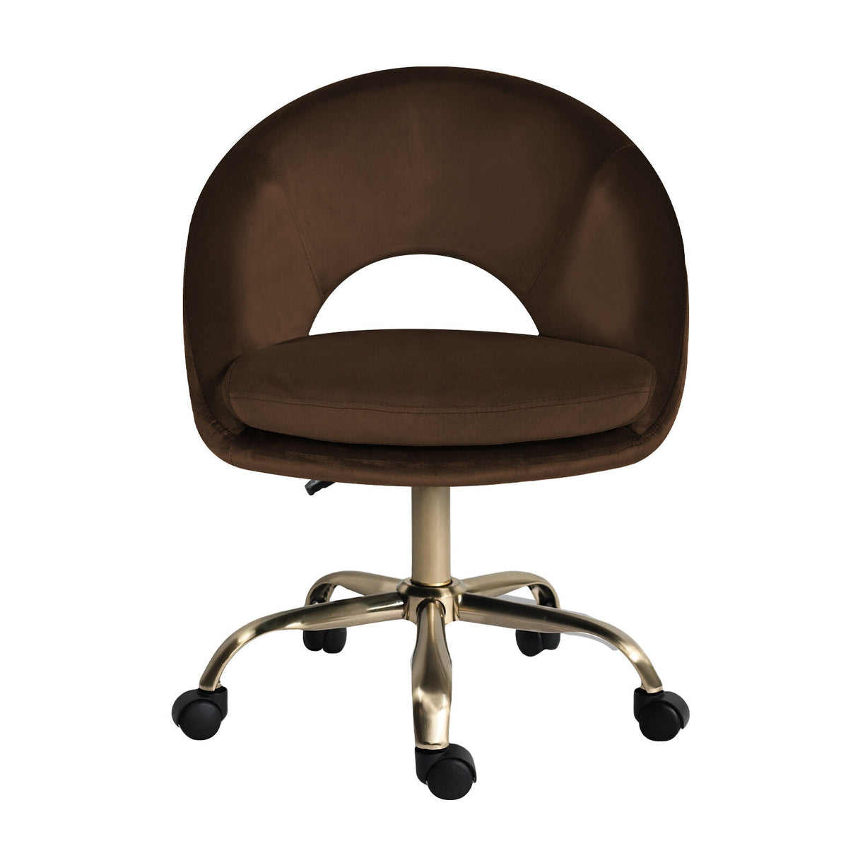 Office Desk Chair - Velvet COVE - BROWN