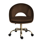 Office Desk Chair - Velvet COVE - BROWN