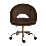 Office Desk Chair - Velvet COVE - BROWN